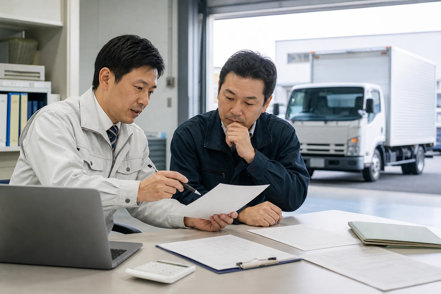 中古車トラック 節税の書類確認